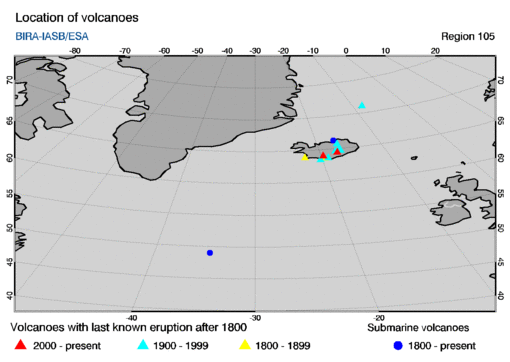 REGION - Volcanoes close to the alert of 2014/09/01