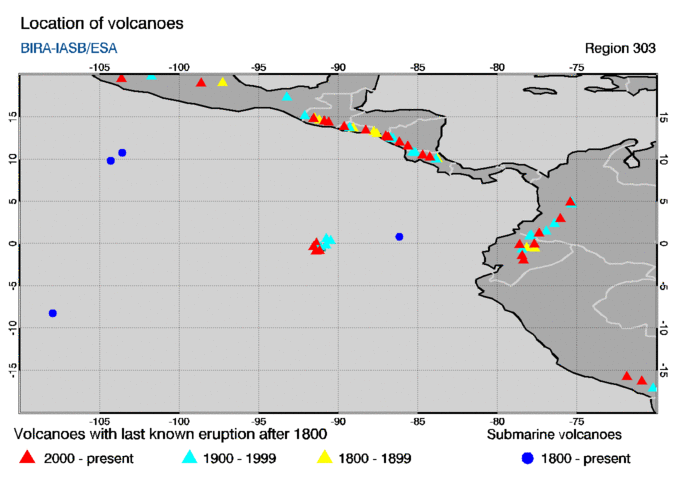 REGION - Volcanoes close to the alert of 2023/10/02